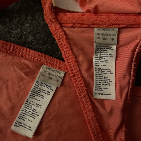 Salmon color bathing suits bikini - Picture 2 of 3